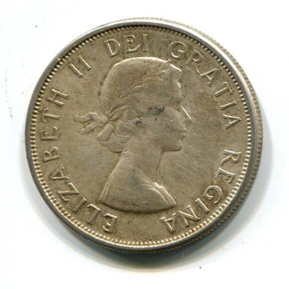 1964 Canada Silver Half Dollar Coin (l22) - Picture 2 of 2